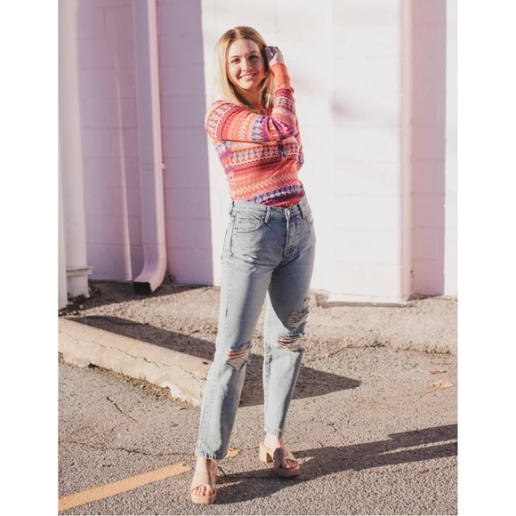 SOLD FP Movement by Free People | Women's Rally Printed Layer Boho Pink Top - Picture 6 of 7